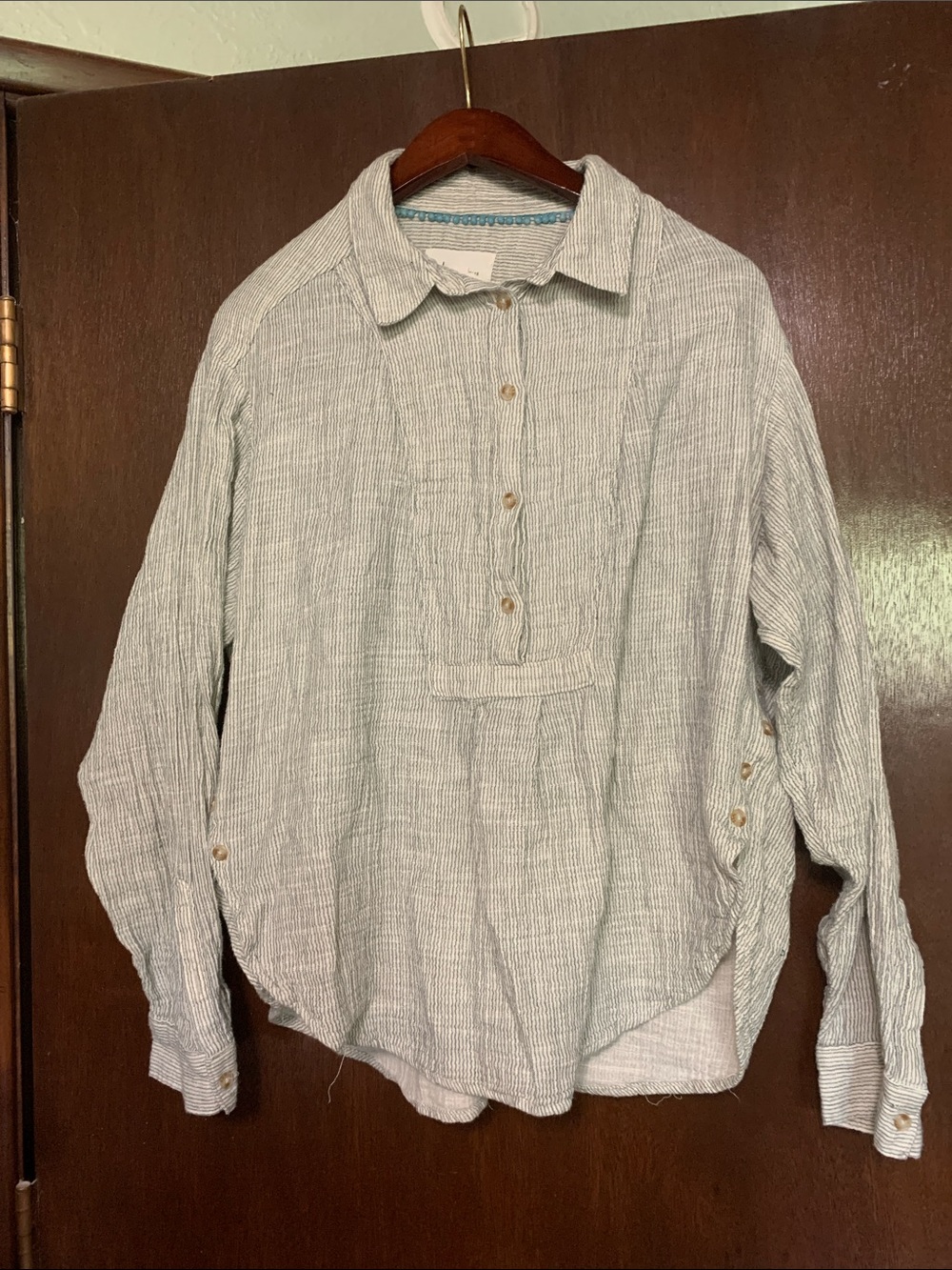 Anthropology 1x 100% cotton shirt